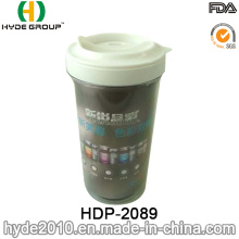 Tasse de café à double paroi en plastique 300ml avec photo insérée (HDP-2089)